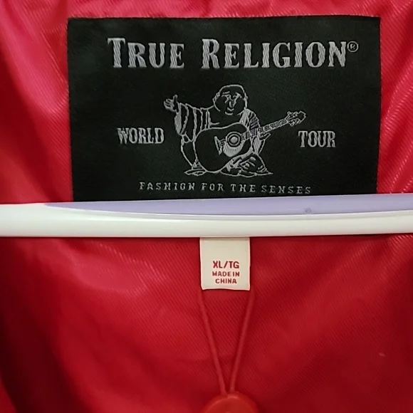 True Religion, Mens, Red Puffer Jacket - Picture 6 of 10